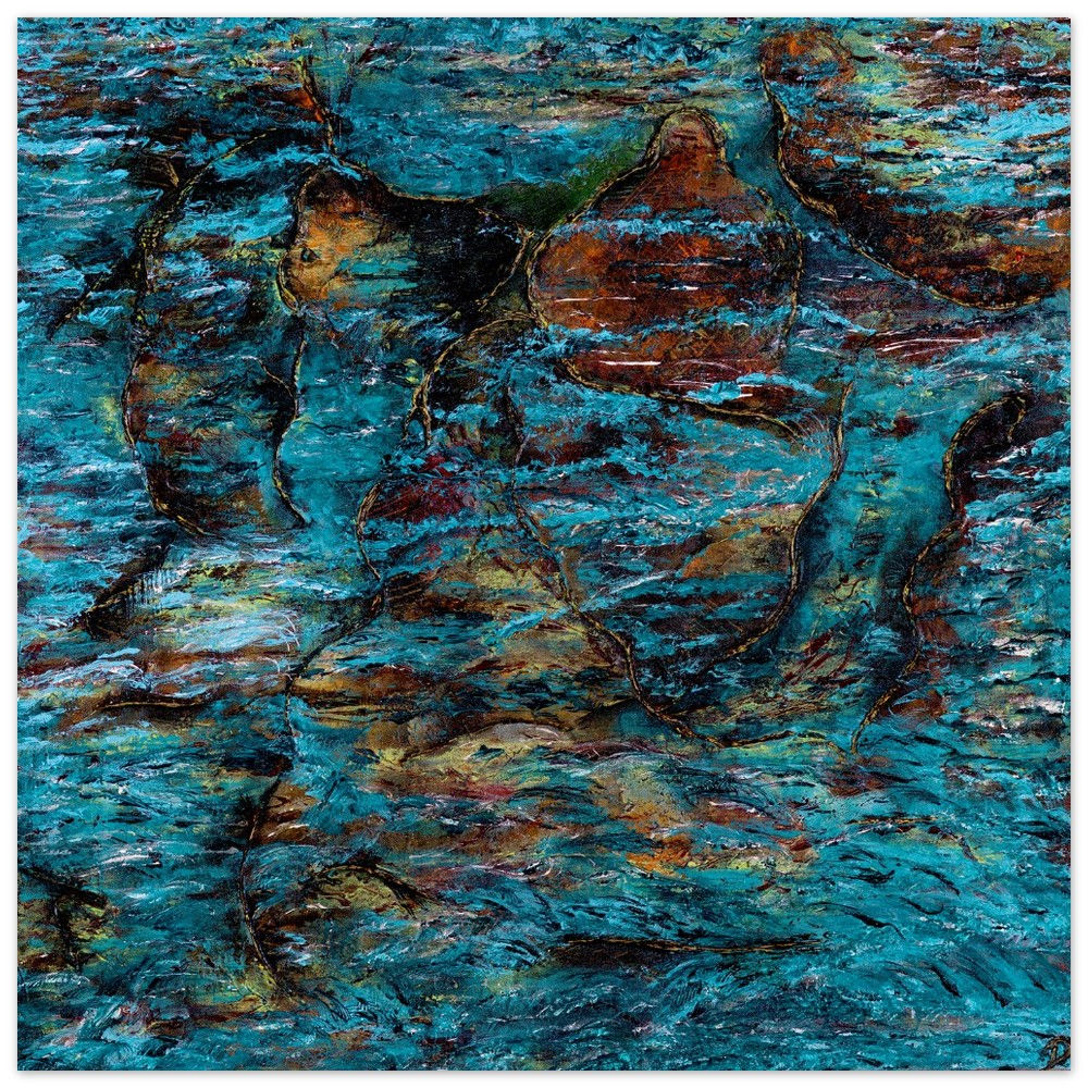 Stream Aluminum Print 24x24″