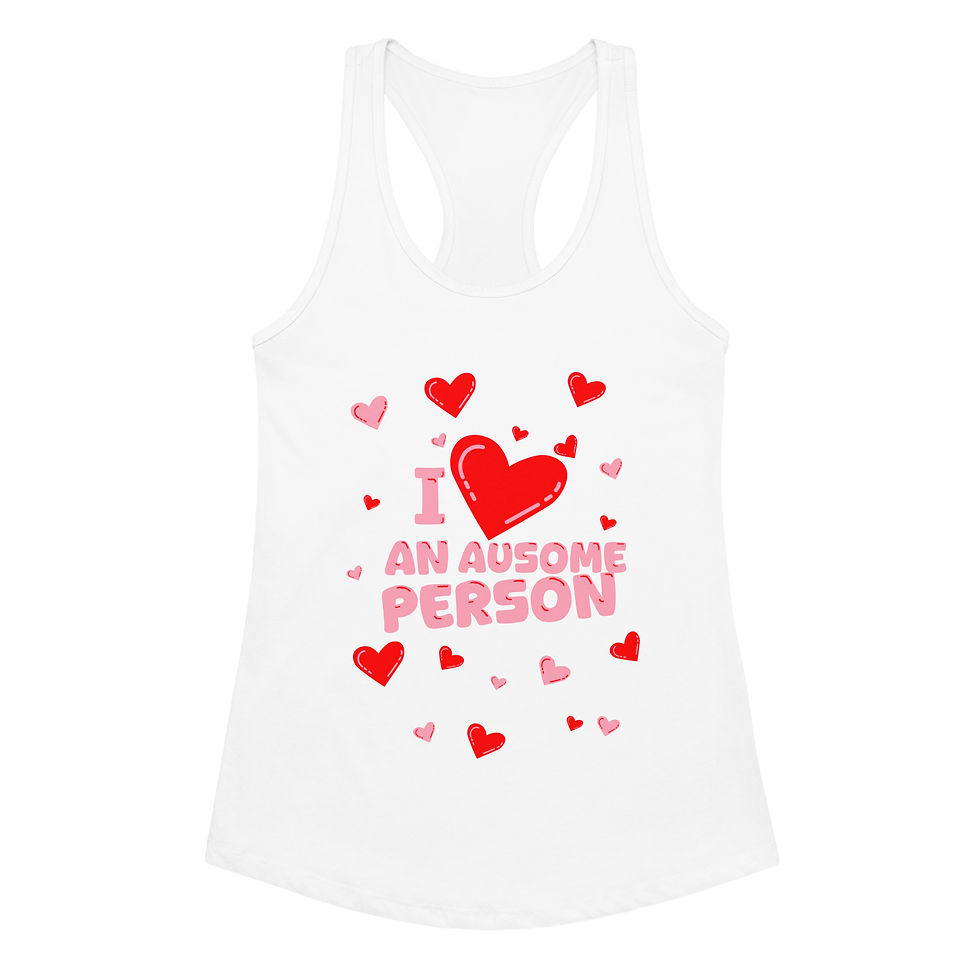 Thumbnail: I Heart - Women’s Fitted Racerback Tank Top