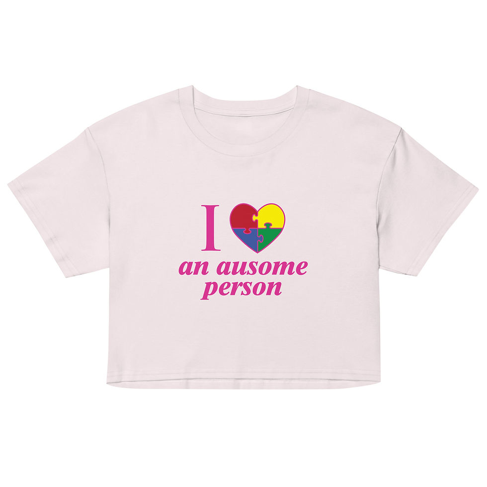 Thumbnail: I Love an Ausome Person - Women’s Crop Top