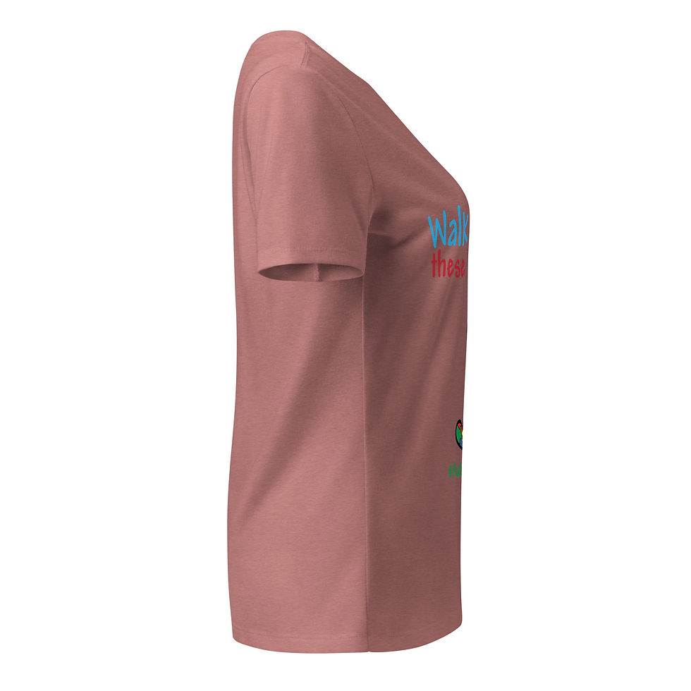Thumbnail: Walk a Mile - Women’s Relaxed V-neck T-shirt