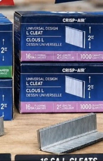 Crisp-Air 16GA L Cleats 2 inch - 1000 nails