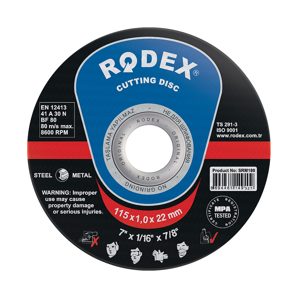 DISC DE TAIAT METAL RODEX, 180*2,5*22MM, 5buc, TIP T41, MAX RPM 13300 (5/25/150)