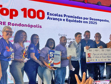 Tricampeã! Escola Gessy Antônio da Silva reafirma excelência e conquista prêmio Alfabetiza MT