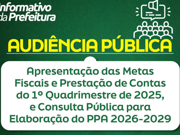 Consulta Pública Eletrônica Do Plano Plurianual 2026/2029 de São Pedro da Cipa