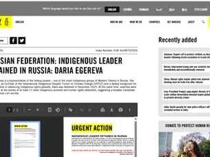 Russian Federation: Indigenous leader detained in Russia: Daria Egereva