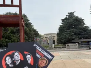At the "Broken Chair" in Geneva, They Called for the Release of Daria Egereva and Natalia Leongardt