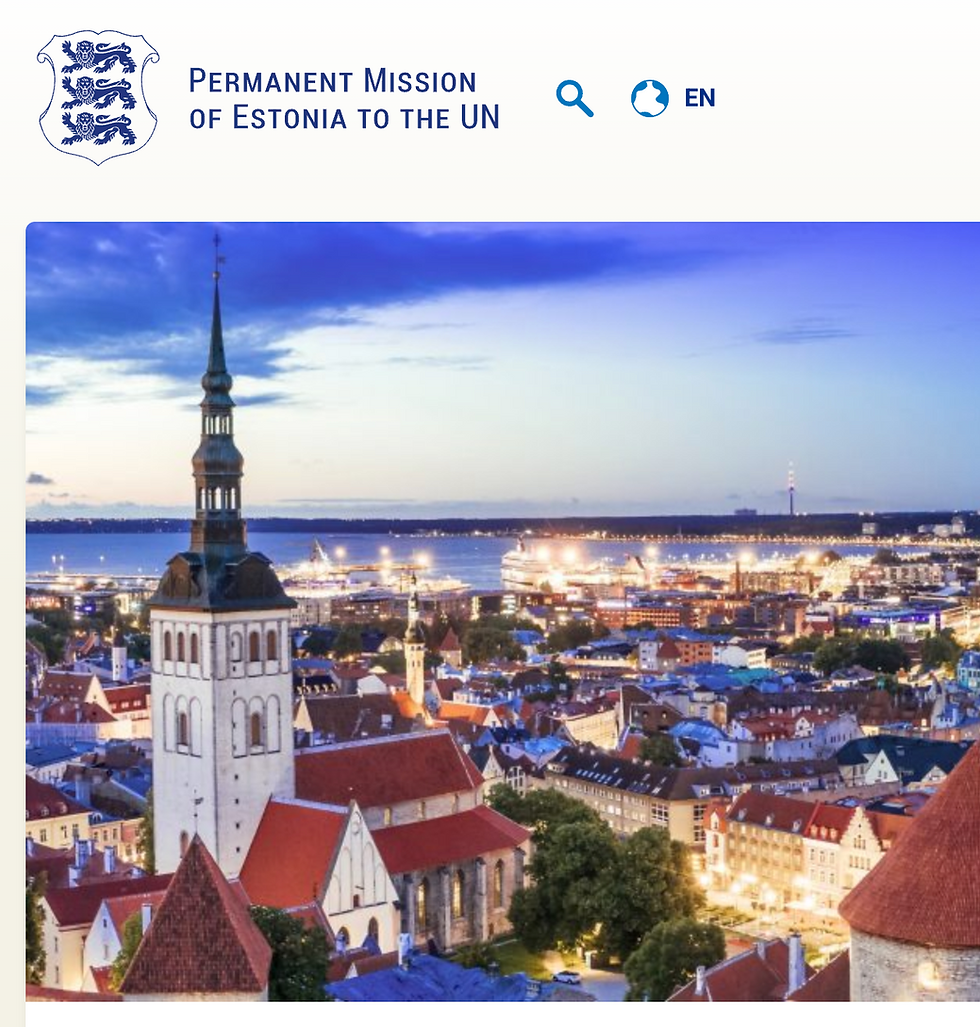 Estonia Named Daria Egereva and Natalia Leongardt from the UN General Assembly Rostrum