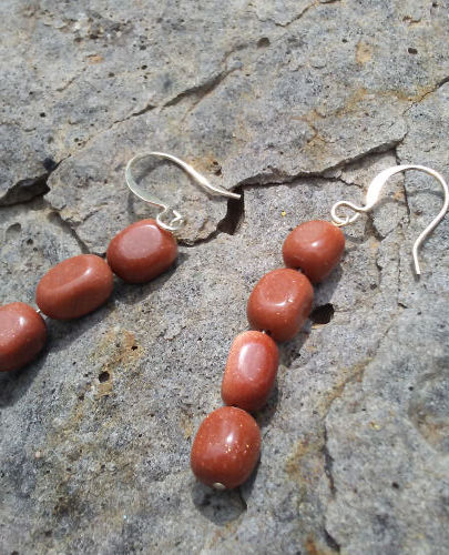 Thumbnail: Southwest Style Coral Earrings