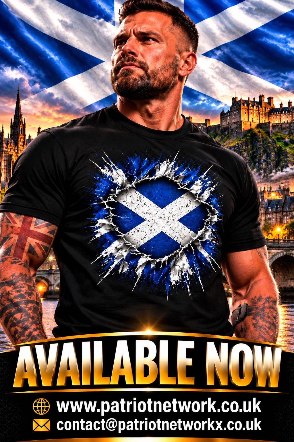 British Scottish Patriotic T-Shirt