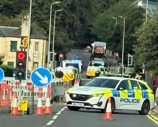 MERCY crews have locked down a Scots street after an eight-year-old boy was knocked down by a car.