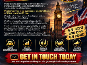🇬🇧 Partner with Patriot Network ? … We’re looking to link long term with  businesses, brands, organisations and creators looking to reach a growing UK audience.