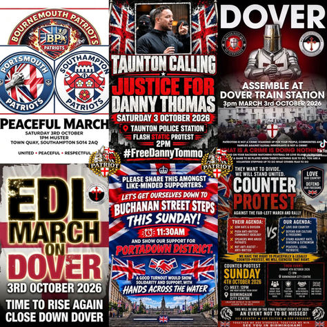 🚨 Protest Alert ... More Protests the better !!! Another busy weekend! Southampton Taunton Dover Portadown Birmingham.