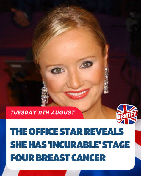 Really sad news today. She’s such a lovely person x #TheOffice star #LucyDavis has said she has been diagnosed with "incurable" stage four breast cancer