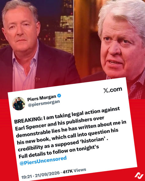 Piers Morgan suing Earl Spencer !!