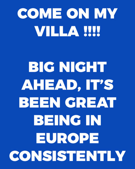 #AVFC. @AVFCOfficial Buzzin now!