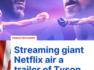 Streaming giant #Netflix aired a trailer during its #WWE Raw broadcast promoting the long-discussed showdown between Tyson Fury and Anthony Joshua.