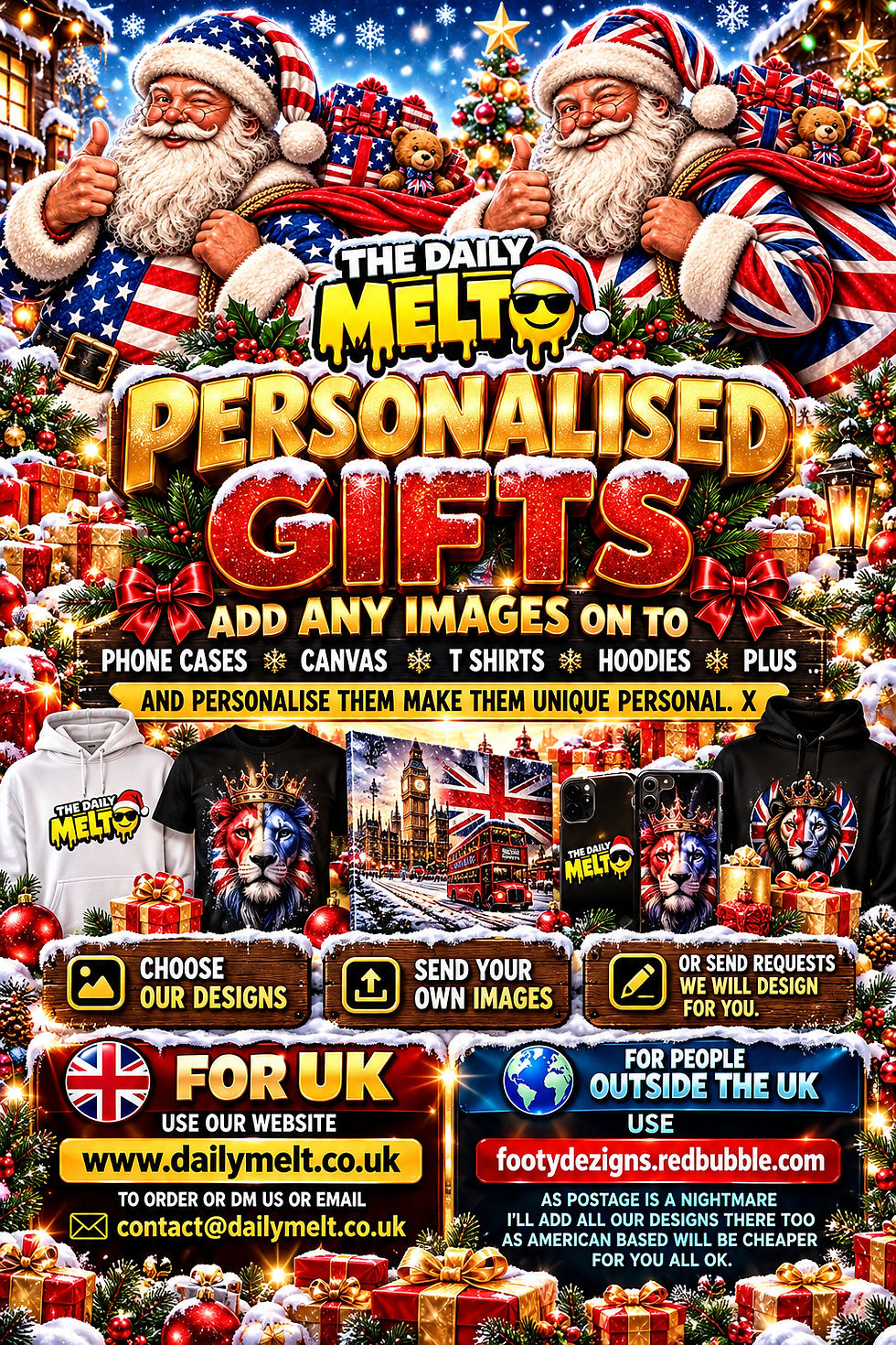 Personalised Gifts, add any images on to phone cases canvas t-shirts hoodies plus, also personalise them & make them unique & a nice personal touch x