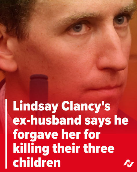 #LindsayClancy's former husband said he forgave her for killing their three young children in his first televised interview since a jury failed to reach a verdict in her murder trial.