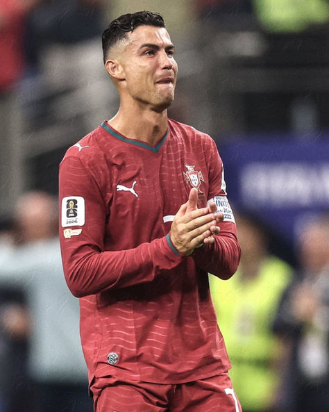 Cristiano Ronaldo breaking down in tears as his World Cup career is over.