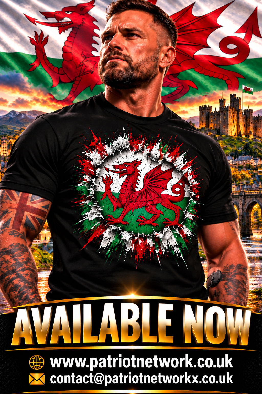 British Welsh Patriotic T-Shirt