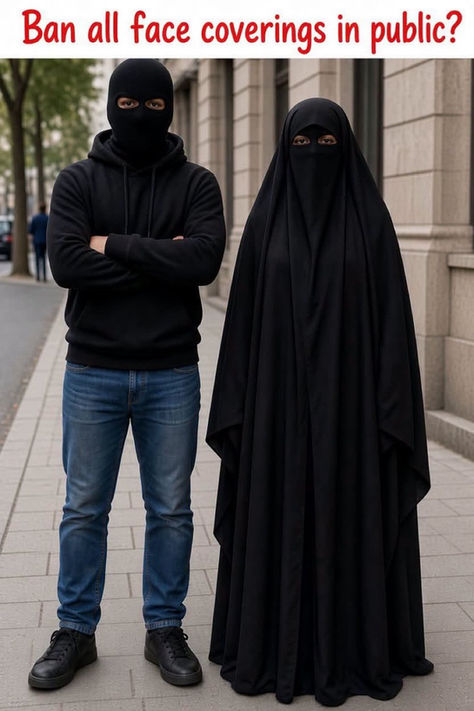 Should all face coverings be banned ?
