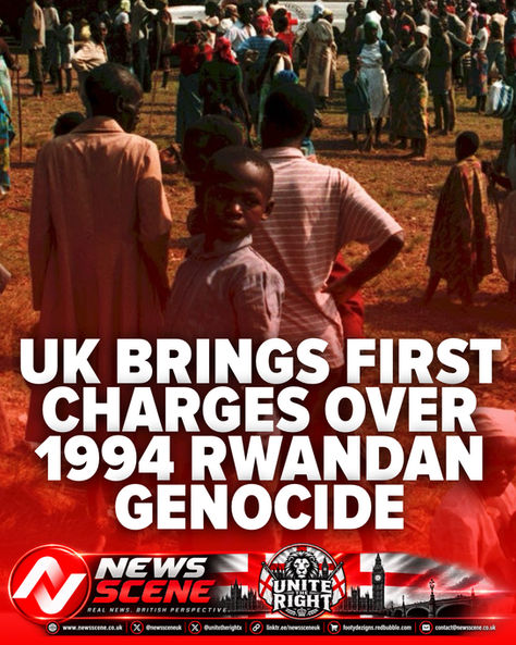 Rwandan man accused of taking part in the African nation's genocide has become the first person in the UK to face charges linked to the 1994 killings.