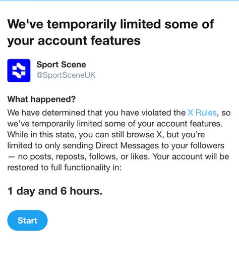 We will have our SportSceneUK account back tomorrow.