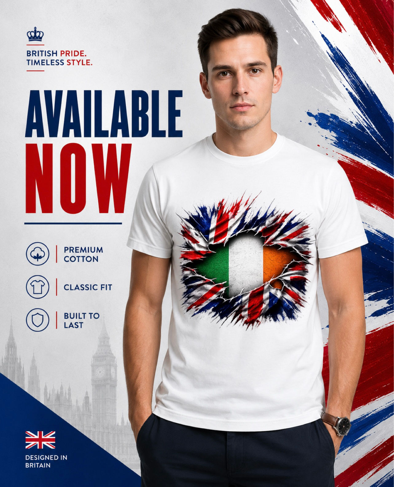 British Irish Patriotic T-Shirt
