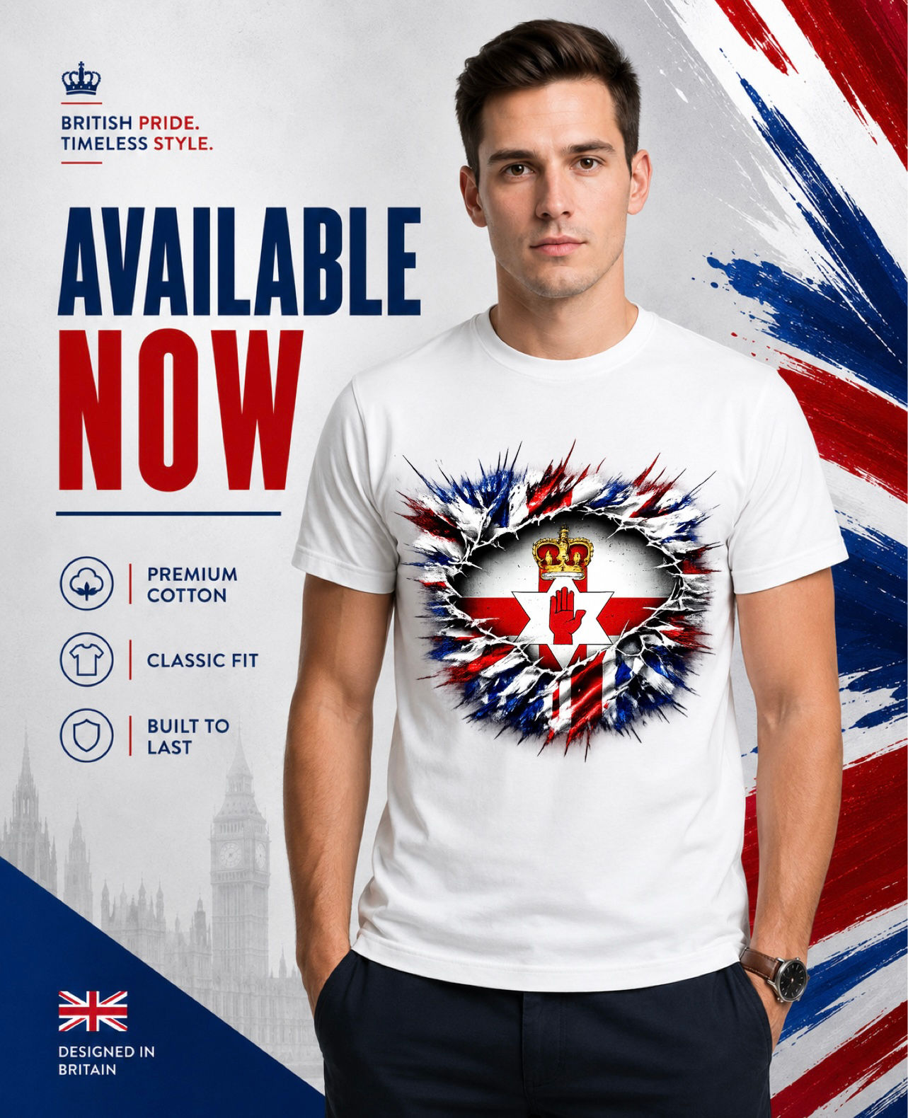 British Northern Irish Patriotic T-Shirt