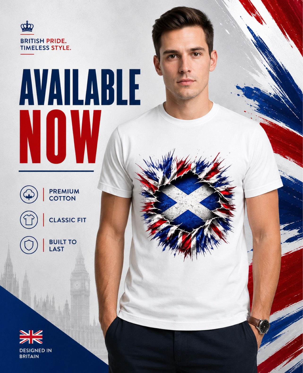 British Scottish Patriotic T-Shirt