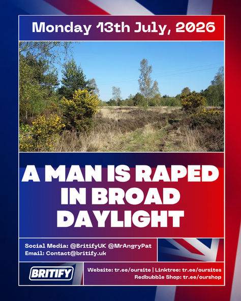 A man in his 20s was grabbed by a stranger and raped in the car park of a nature reserve.