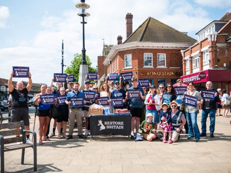 EPPING SUCCESS: We had a huge turnout for Restore Britain’s action day in Epping. We had a fantastic time leafleting, litter-picking and canvassing. More pictures to follow.