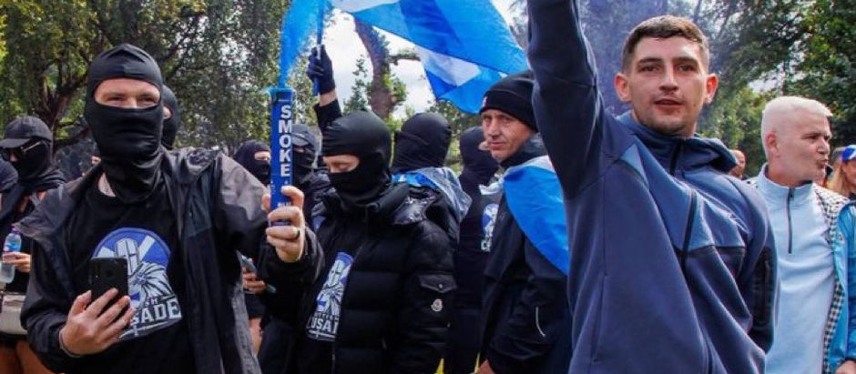 Audrey Dempsey a Reform councillor for Springburn & Robroyston spoke on Saturday’s Unite the Clans demo in Glasgow alongside fascists and White Supremacists.