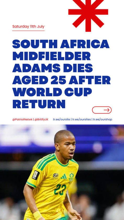 More awful news today .. that’s 3 deaths I’ve shared today. Life’s so cruel at times! RIP fella. #SouthAfrica #WorldCup x