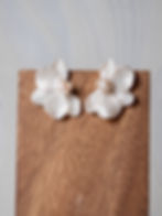 Manon Vera Bridal orchid freshwater pearl earring stud