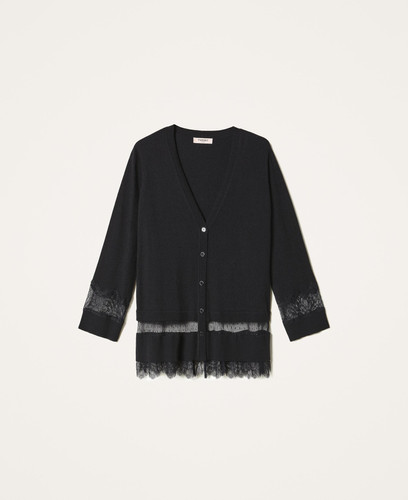 202TP3383 - KNITTED CARDIGAN - NERO 