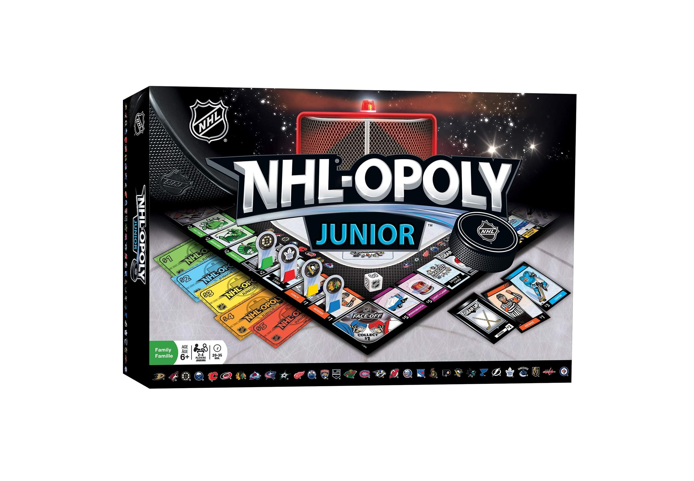 MasterPieces NHL Opoly Junior Board Game, for 2-4 Players, Ages 6+
