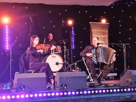 HotScotch Playing for Ceilidh in Princes Street Gardens, Edinburgh