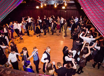Circle of Scottish Dancers