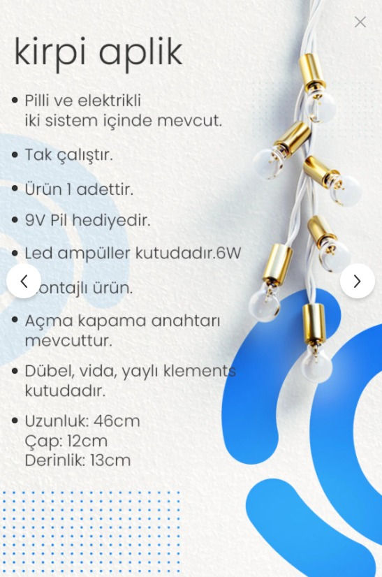 Küçük resim: Eskitme Kirpi Aplik