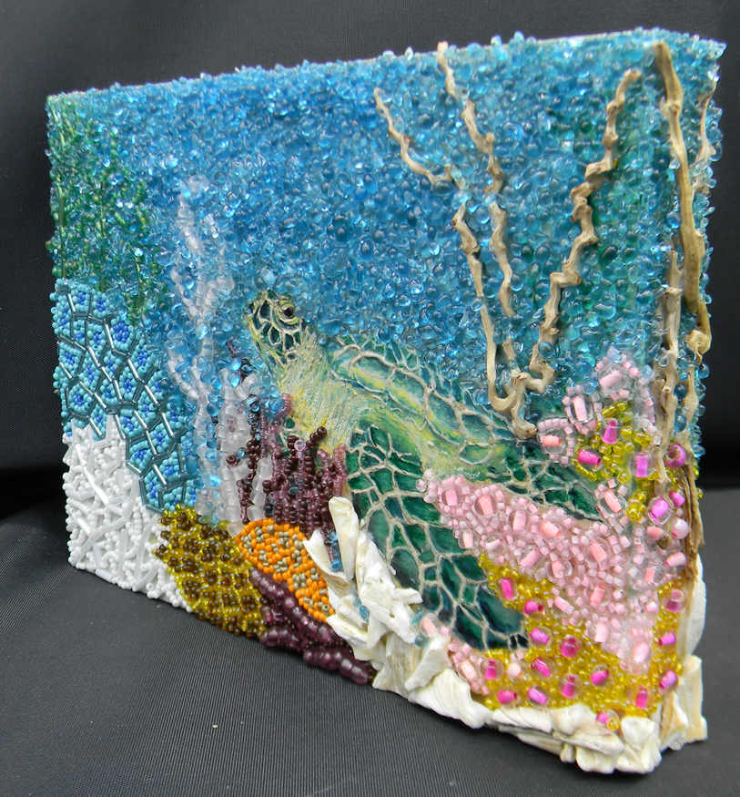 GREEN TURTLE & CORAL REEF