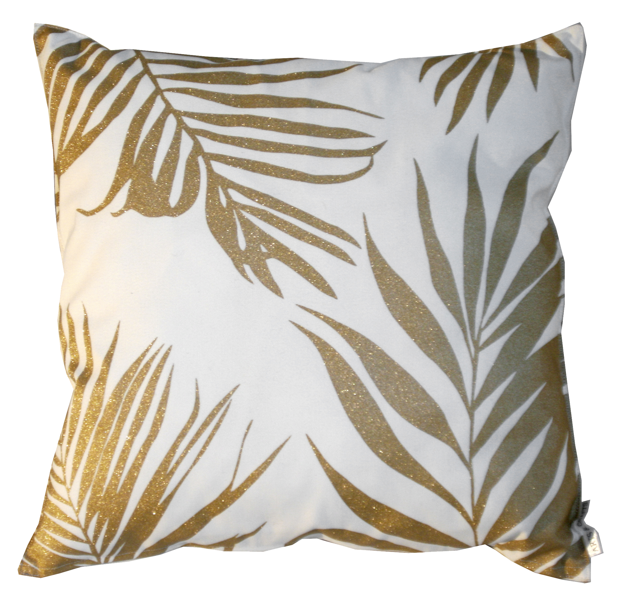 Poduszka ozdobna Tropical 01 biało-złota