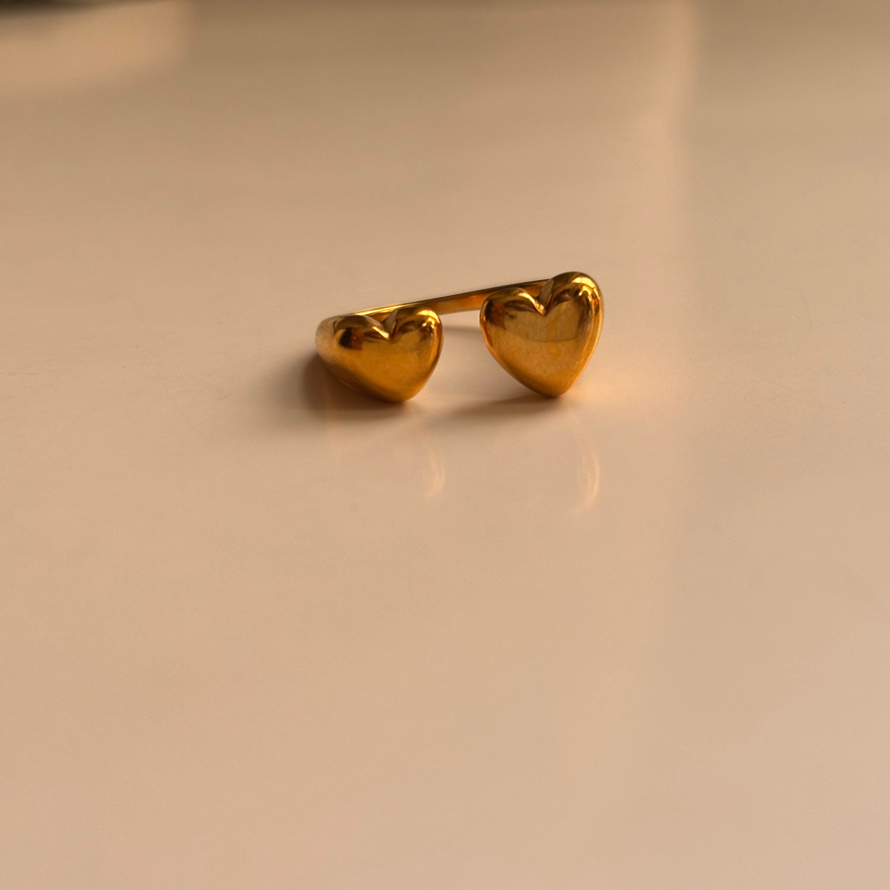Double Heart Premium Ring