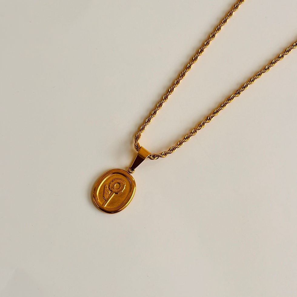 Thumbnail: Flower Pendant Chain Necklace