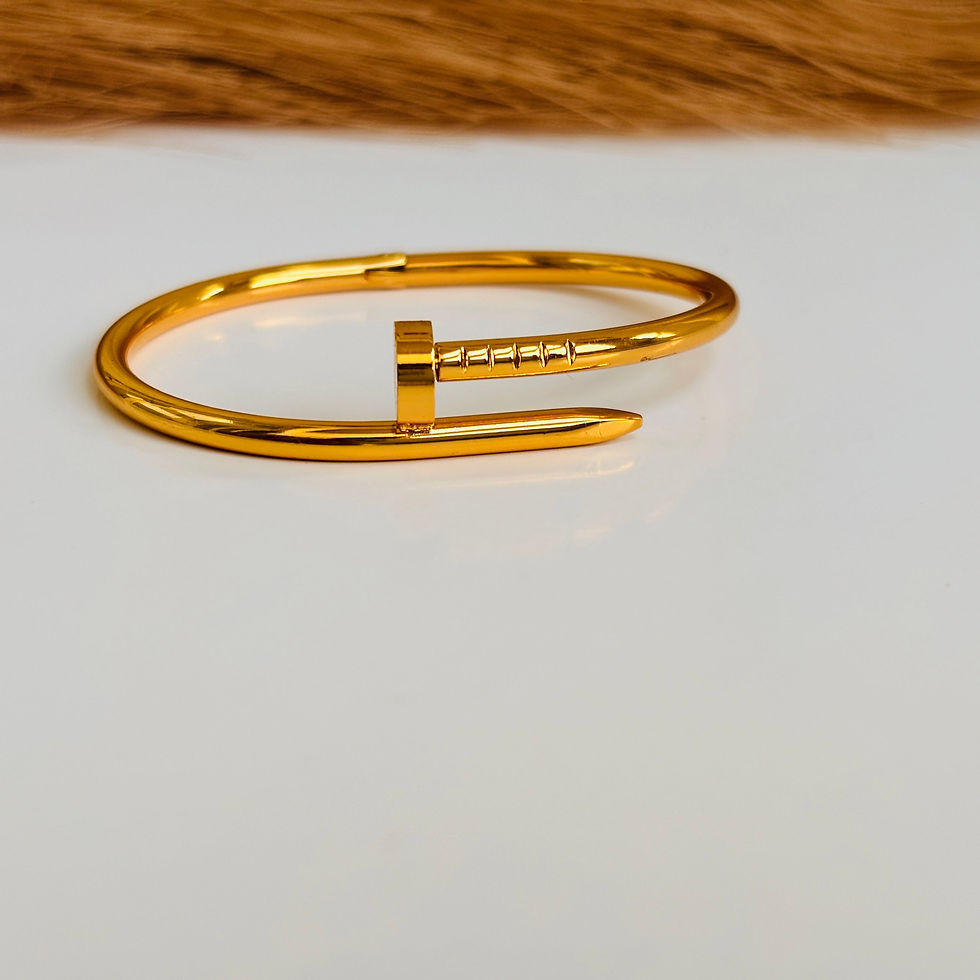 Thumbnail: Gold Plated Nail Bracelet