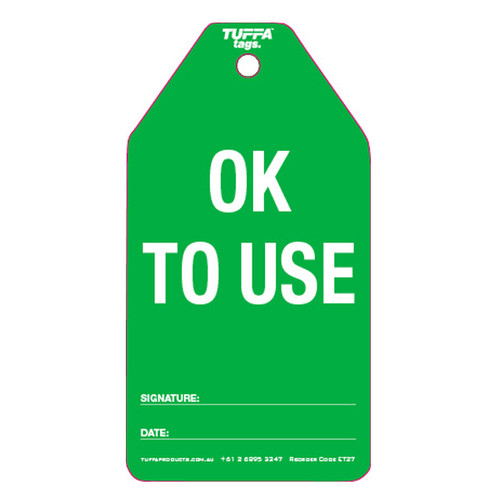 Ok To Use Tags - 100 pack | CCS