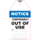 Thumbnail: Notice Temporarily Out of Use Tags - 100 pack