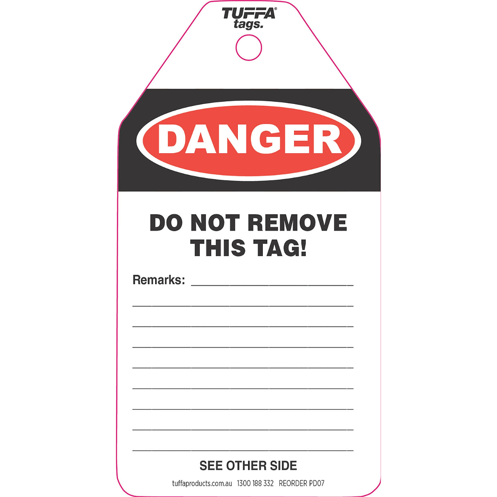 Thumbnail: Danger Stop Do Not Enter Tags - 100 pack