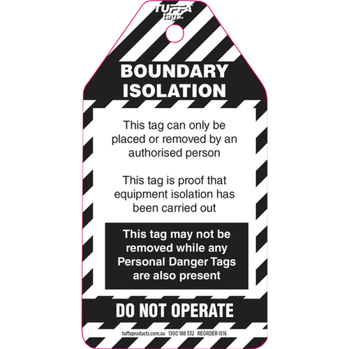 Boundary Isolation Tags | CCS