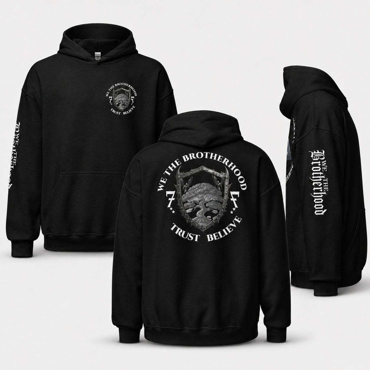 The Crest Hoodie product mockup